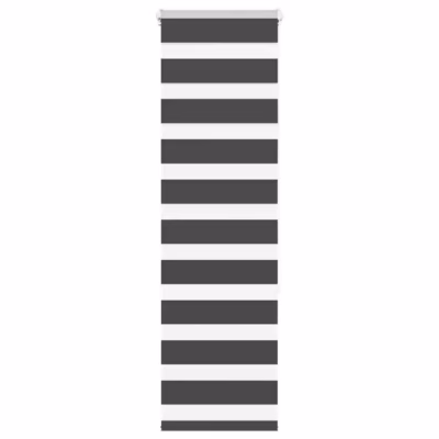 Must sebraruloo triibulise kangaga, 40 x 150 cm, polüester