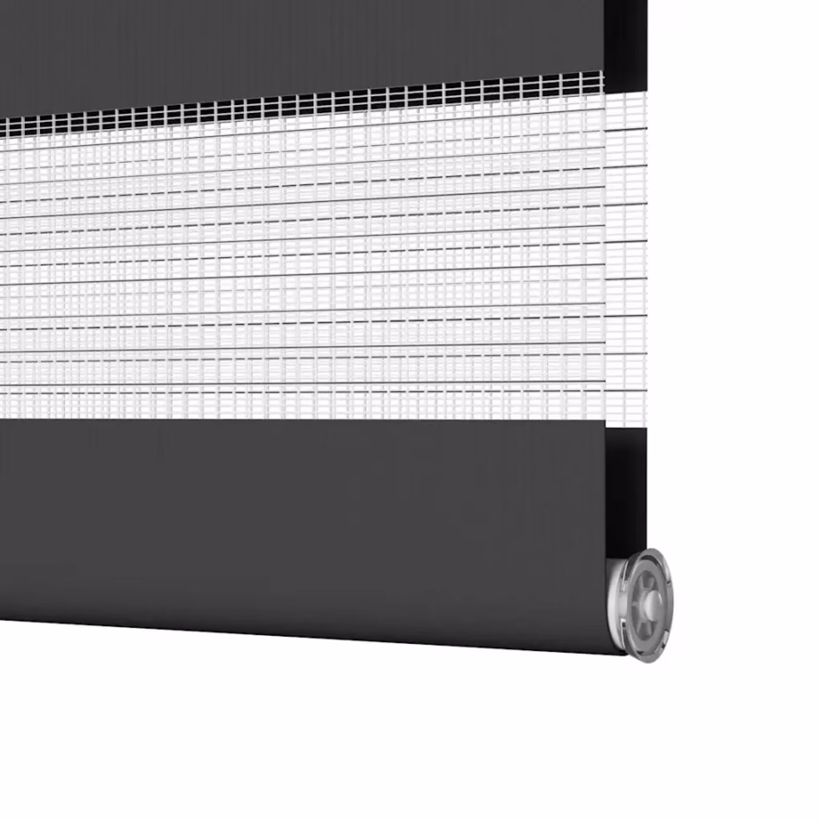 Triibuline sebra ruloo kettmehhanismiga, must, 40 x 230 cm, polüester – 12