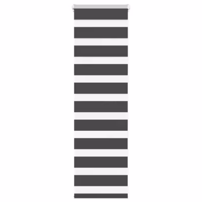 Triibuline sebraruloo privaatsuse ja valguse reguleerimiseks, must, 45 x 100 cm, 100% polüster