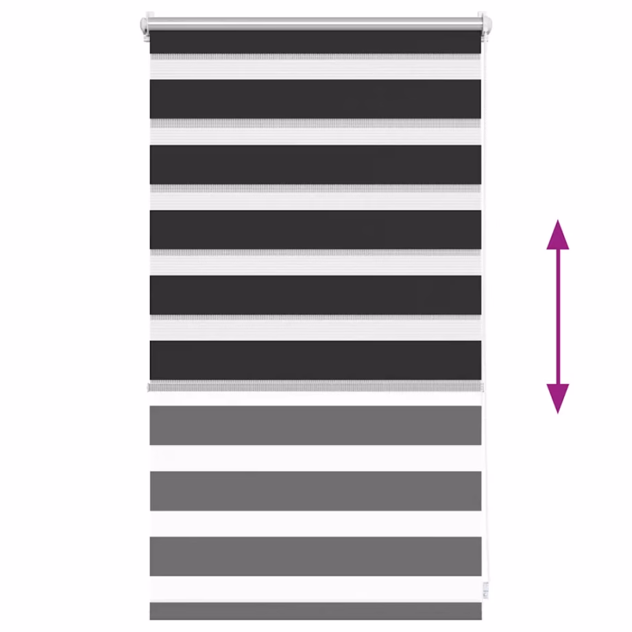 Must sebraruloo aknale, 50 x 100 cm, 100% polüester – 5