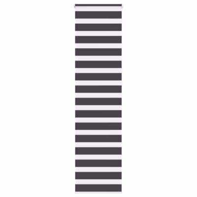 Must sebraruloo triibulise kangaga, 60 x 230 cm, polüester, kanga laius 55,9 cm