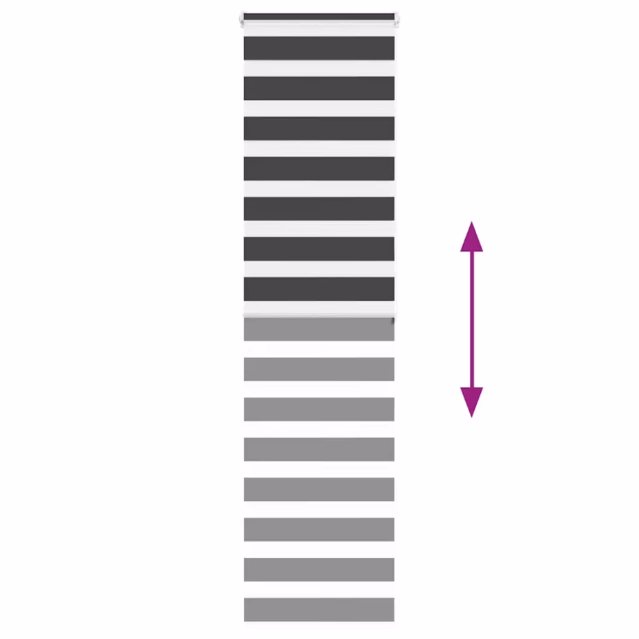 Triibuline sebraruloo, must, 65 x 200 cm, 100% polüester, kettmehhanismiga – 5