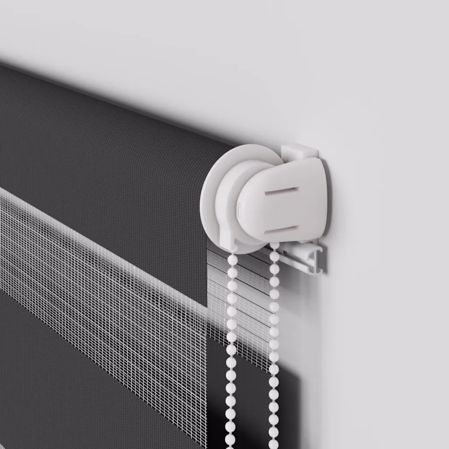 Must sebraruloo keti mehhanismiga, 75 x 230 cm, 100% polüester, kahe paigaldusviisiga – 10