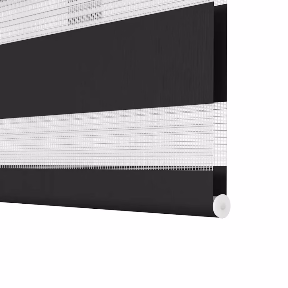 Must sebraruloo, 90 x 150 cm, 100% polüester, valge kett – 10