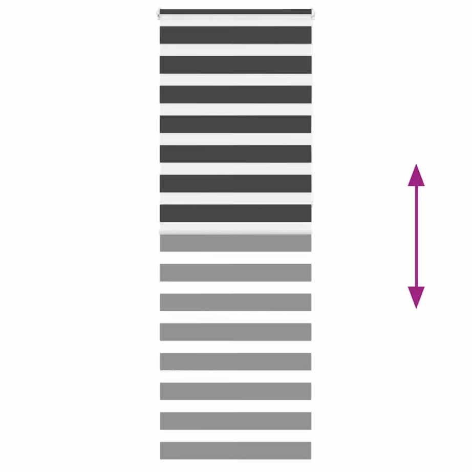 Must sebraruloo kettmehhanismiga, 90 x 230 cm, kanga laius 85,9 cm – 5