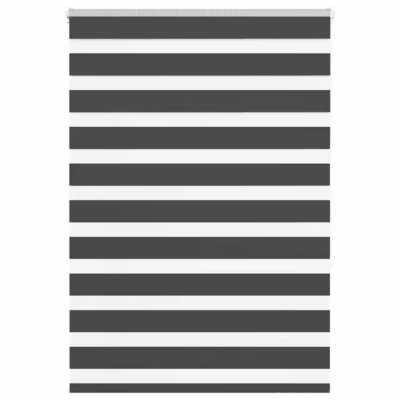 Sebraruloo privaatsuse ja valguse reguleerimiseks, must, 95 x 150 cm, 100% polüester