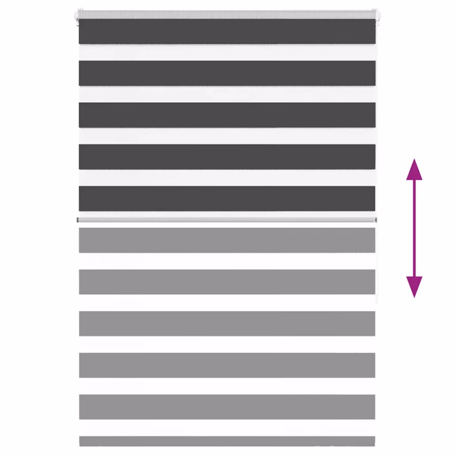 Sebraruloo privaatsuse ja valguse reguleerimiseks, must, 95 x 150 cm, 100% polüester – 5