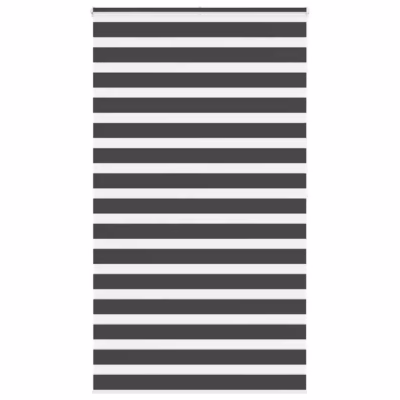 Triibuline päev-öö ruloo aknale, must, 120 x 200 cm, polüester