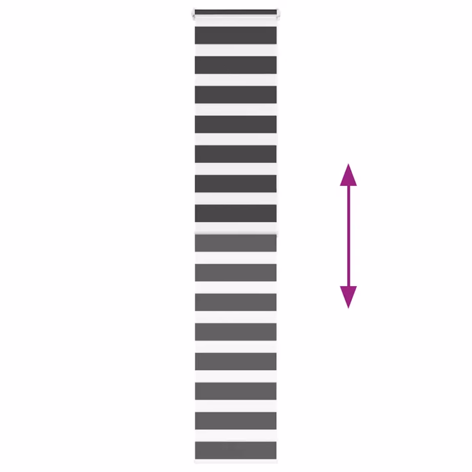 Triibuline päev-öö ruloo kettmehhanismiga, must, 45 x 200 cm – 5