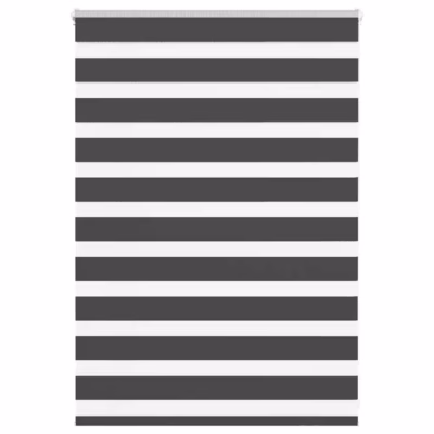 Must triibuline päev-öö sebraruloo, 95 x 100 cm, kanga laius 90,9 cm, polüester