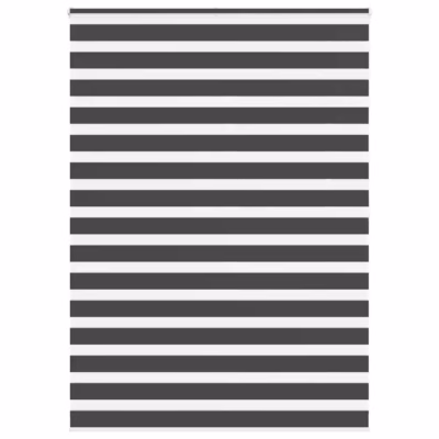 Triibuline sebra ruloo privaatsuse ja valguse reguleerimiseks, must, 165 x 200 cm, 100% polüester