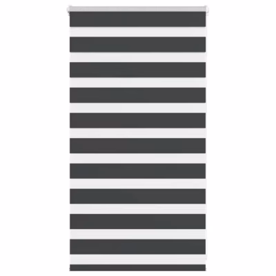 Triibuline sebra-ruloo privaatsuse ja valguse reguleerimiseks, must, 80 x 100 cm