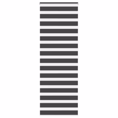 Triibuline sebra ruloo, must, 90 x 200 cm, 100% polüester, alumiiniumsiiniga