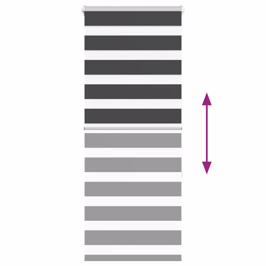 Triibuline sebraruloo, must, 60 x 150 cm, kanga laius 55,9 cm, polüester – 5
