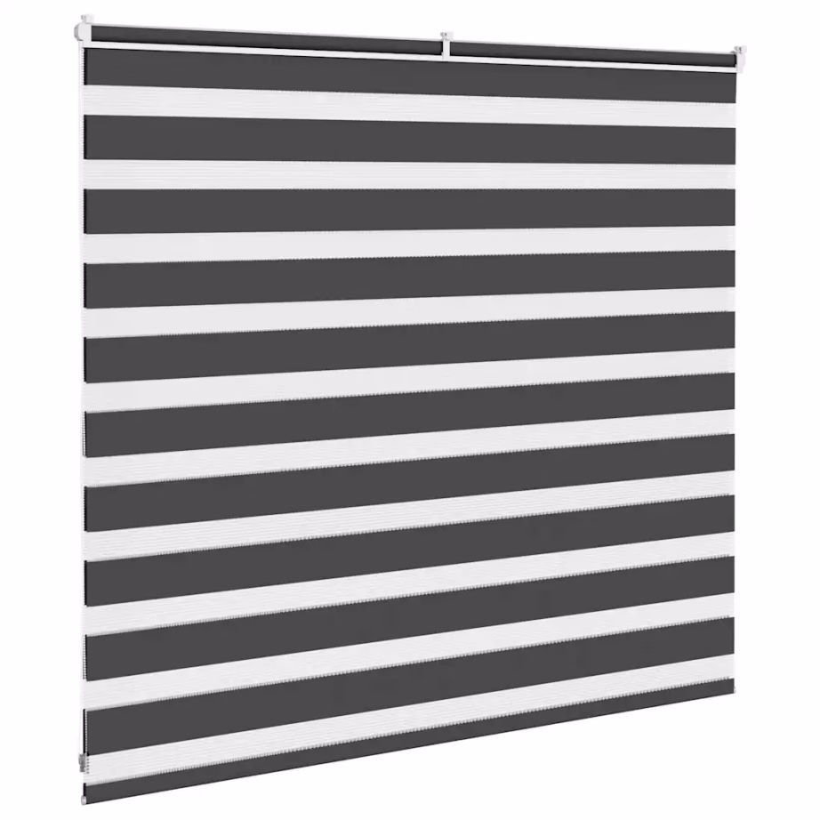 Zebra ruloo läbipaistvate ja läbipaistmatute ribadega, must, 160 x 100 cm, polüester – 4