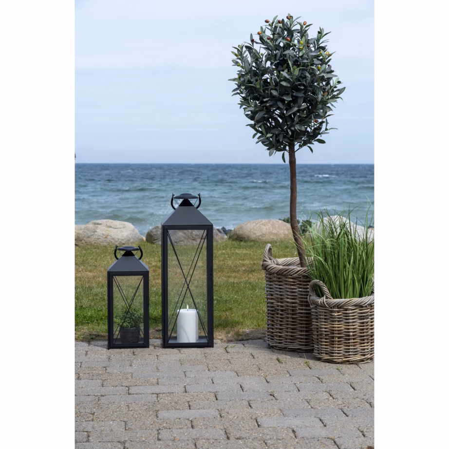 Mustad terasest ja klaasist aialaternad, komplekt 2 tk Casa – 4