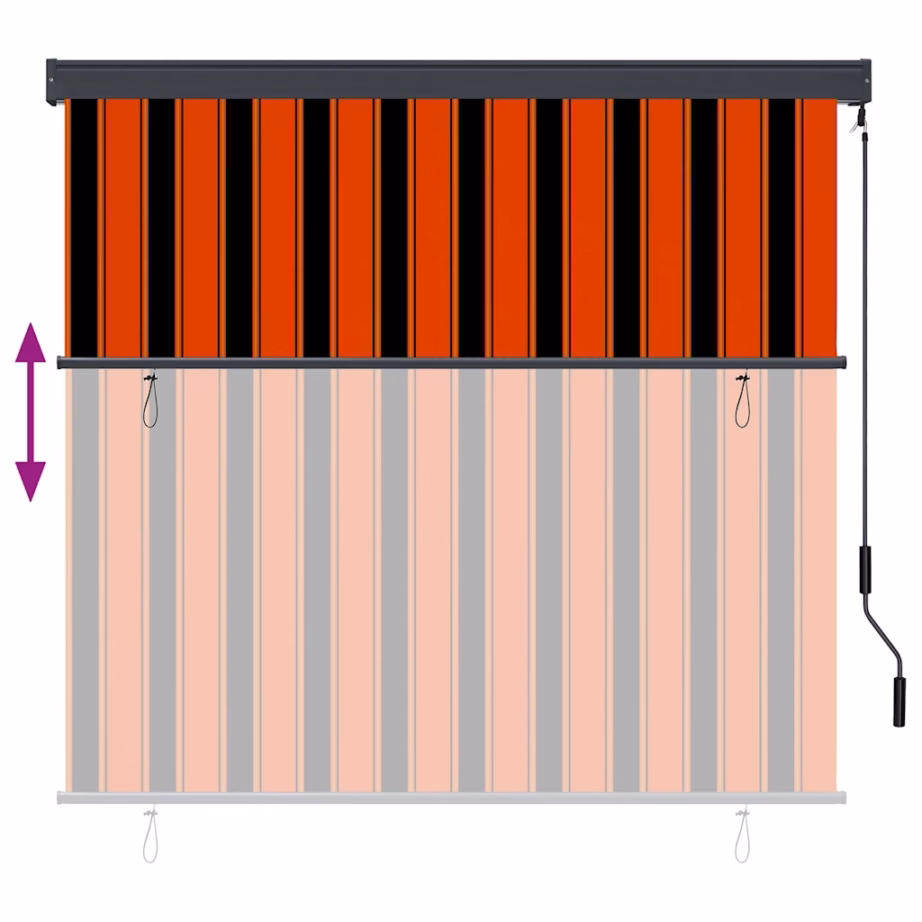 Välikardin-ruloo rõdule ja terrassile, oranž-pruun, 180 x 250 cm, kangas ja alumiinium – 7