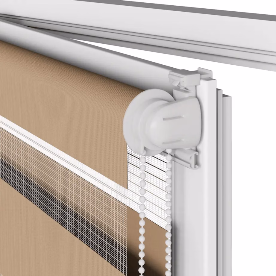 Päev ja öö ruloo, liivapruun triibuline polüester, 95 x 150 cm – 11