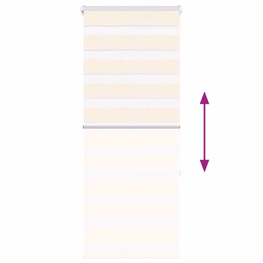 Päev-öö sebraruloo privaatsuse ja valguse reguleerimiseks, marmorbeež, 60 x 150 cm, 100% polüester – 5