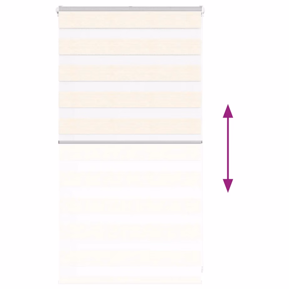 Päev-öö ruloo privaatsuse ja valguse reguleerimiseks, marmorbeež, 80 x 100 cm, 100% polüester, alumiiniumist ülemise siiniga – 5