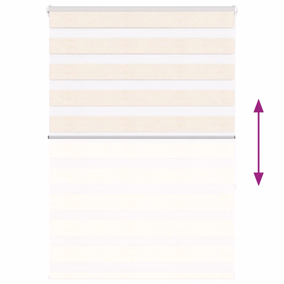 Triibuline päev-öö rulookardin, marmorbeež, 115 x 150 cm, polüester – 5