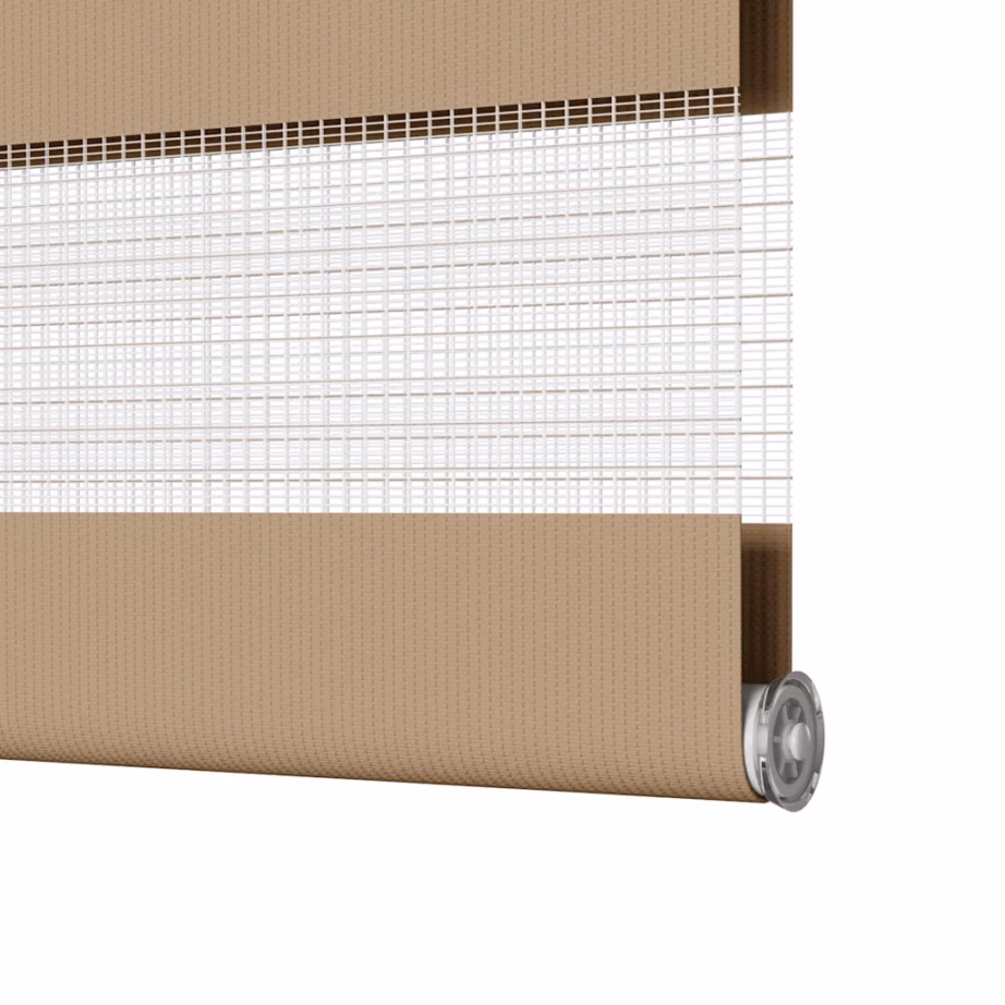 Liivapruun sebra ruloo aknale, 60 x 150 cm, 100% polüester, alumiiniumsiiniga – 12