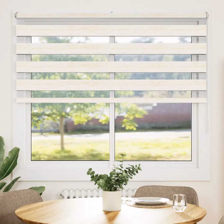 Päev-öö sebraruloo triibuline, marmorbeež, 165 x 150 cm, 100% polüester – 2