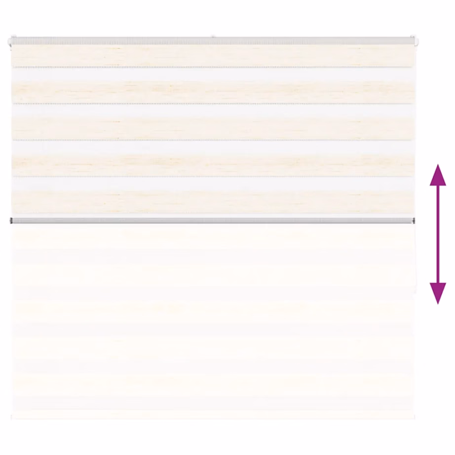 Päev-öö sebraruloo triibuline, marmorbeež, 165 x 150 cm, 100% polüester – 5