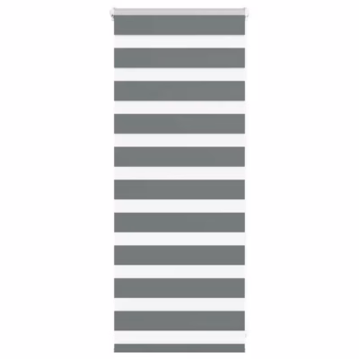 Päev-öö sebraruloo, tumehall triibuline rulookardin, 60 x 100 cm, polüester
