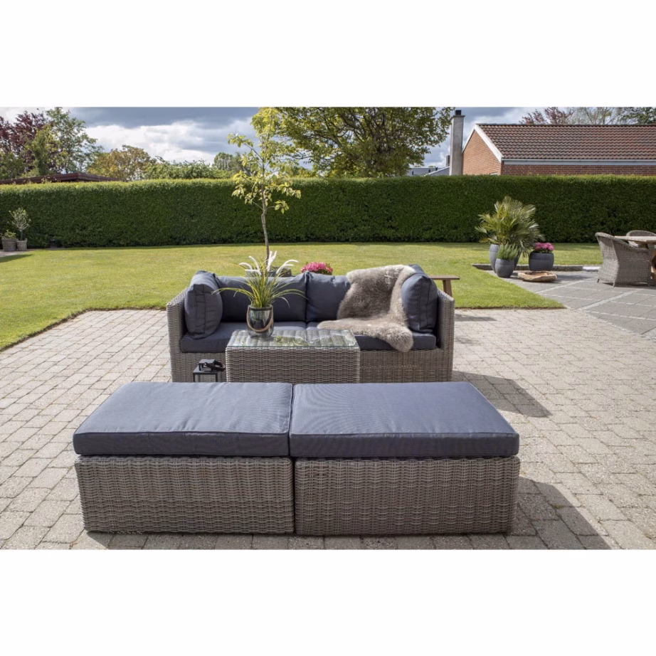 PE-rotangist aia lounge-mööblikomplekt Rossi, kubu hall – 5