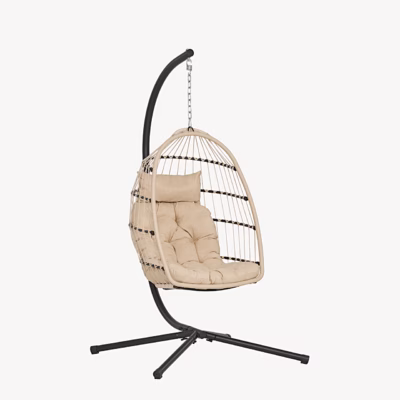 PE-rotangist ripptool terasraamiga Patras, patjadega, 195x117x107 cm