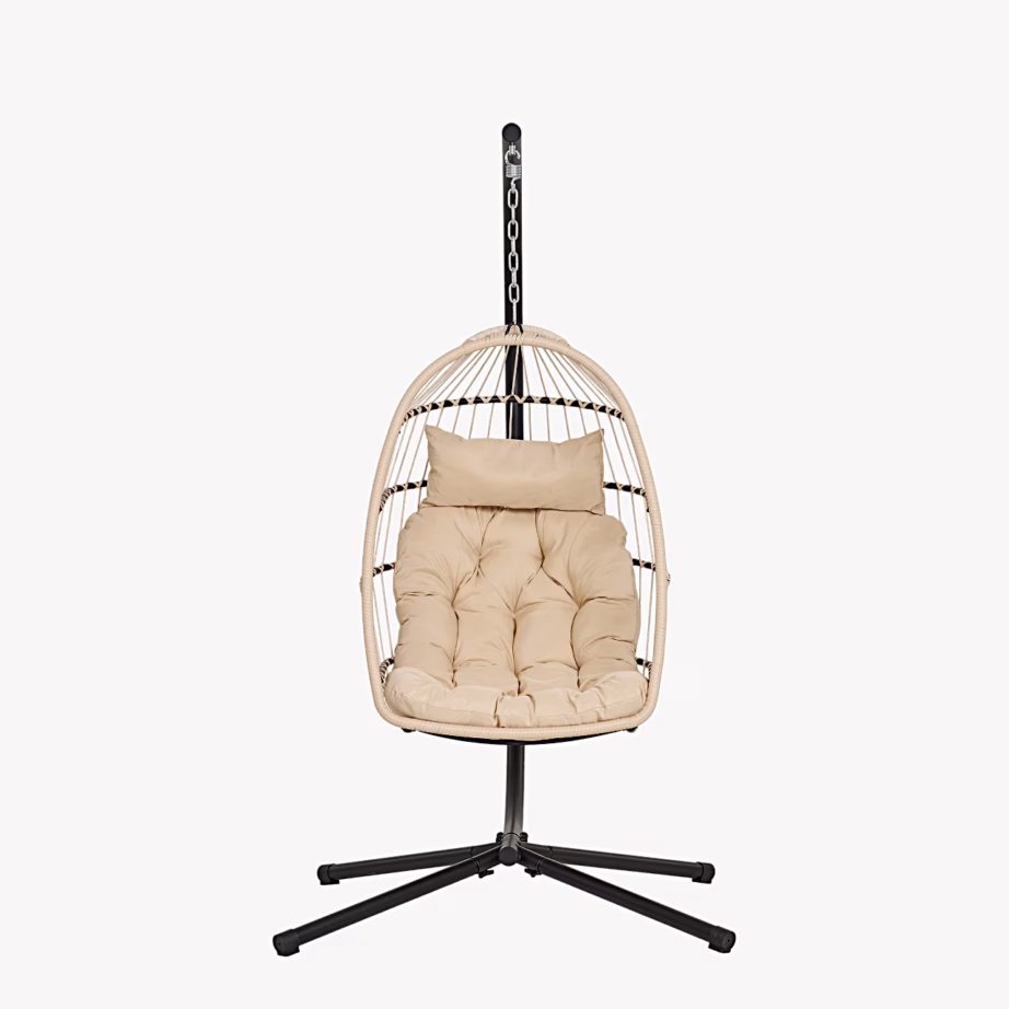 PE-rotangist ripptool terasraamiga Patras, patjadega, 195x117x107 cm – 3