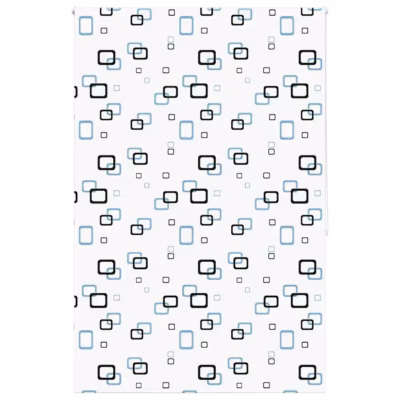 Veekindel PEVA duširuloo ketiülekandega, valge geomeetrilise mustriga, 160 x 240 cm