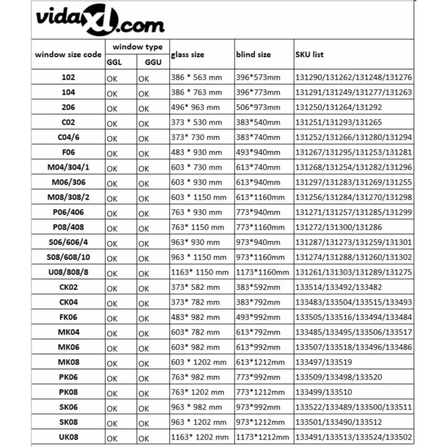 Pimendav katuseakna ruloo MK04, valge, klaasile 603 x 782 mm – 7