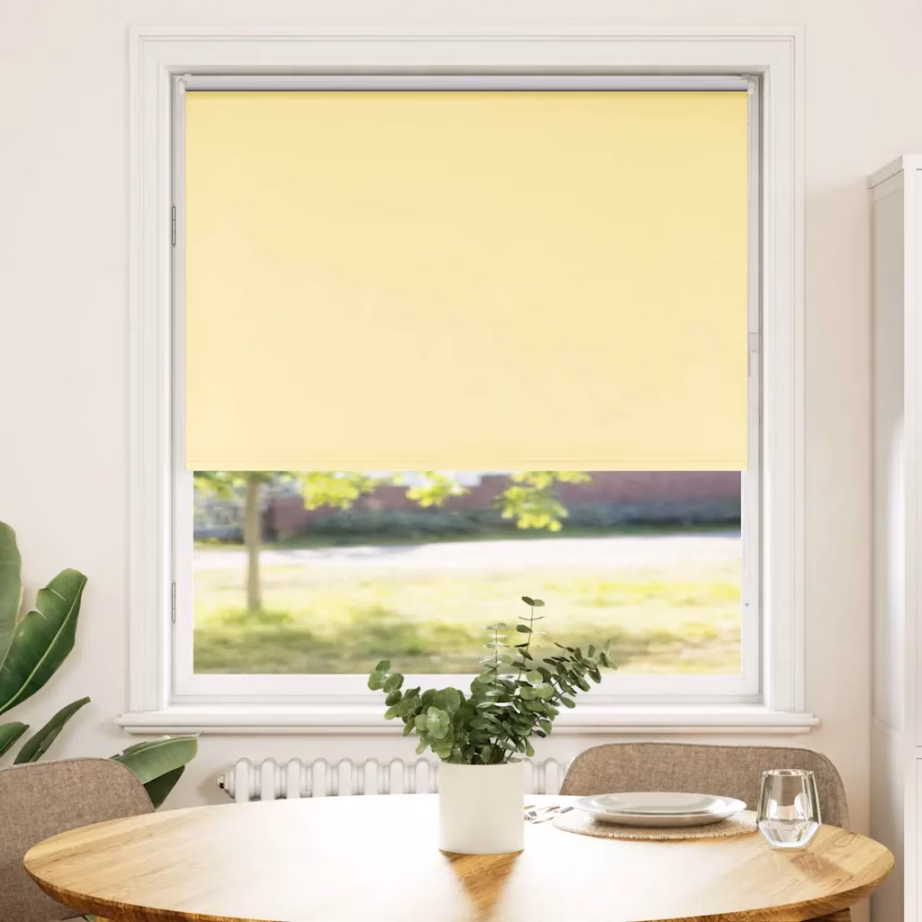 Pimendav ruloo kettmehhanismiga, kollane, 105 x 150 cm, 100% polüester, kahe paigaldusviisiga – 2