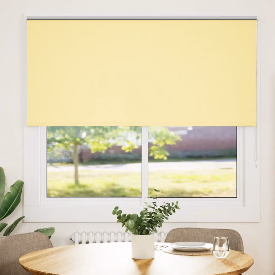 Pimendav ruloo ketiühendusega, kollane, 155 x 150 cm, polüester – 2