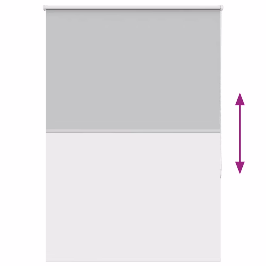 Pimendav ruloo helehall, 115 x 130 cm, kanga laius 110,7 cm, ketiga – 9