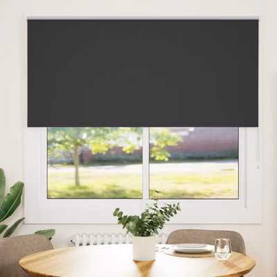 Pimendav ruloo ketiga, must, 160 x 130 cm, polüester, alumiiniumsiin