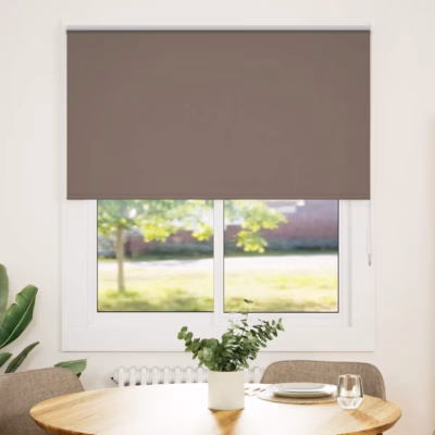 Pimendav ruloo kohvivärvi, 120 x 150 cm, kanga laius 116,6 cm, polüester