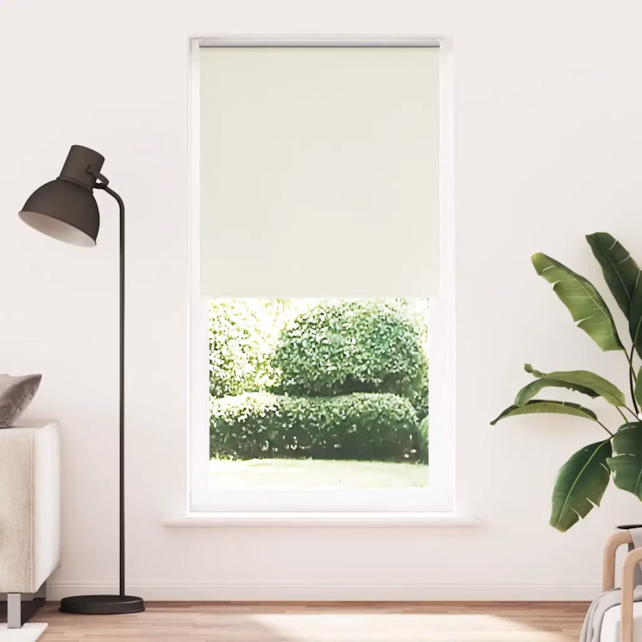 Pimendav ruloo keti ja klambrikinnitusega, koltunud valge, 100 x 210 cm - 2
