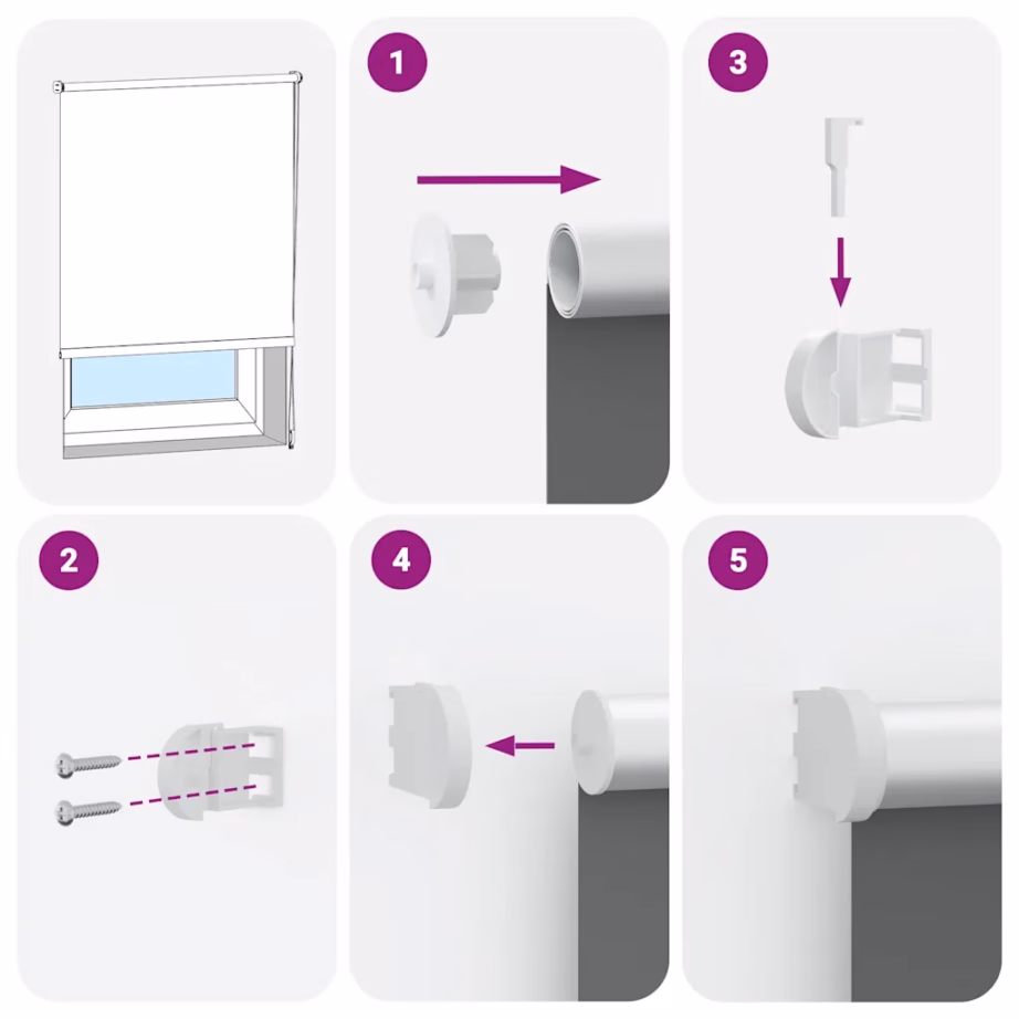 Pimendav ruloo kettmehhanismiga, koltunud valge, 120 x 230 cm, kanga laius 116,6 cm – 6