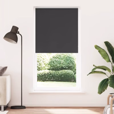 Pimendav ruloo, must, 105 x 210 cm, 100% polüester, ketiühendusega, kaks paigaldusviisi