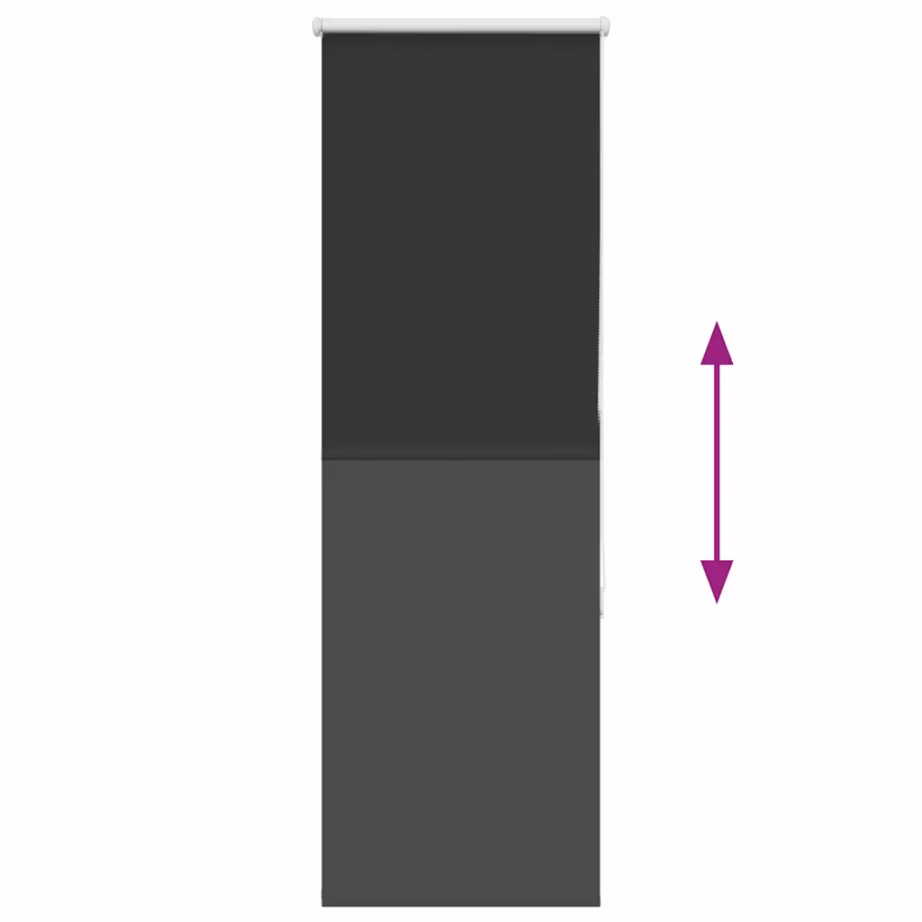 Pimendav ruloo aknale, must, 45 x 150 cm, 100% polüester, ketiühendusega – 5