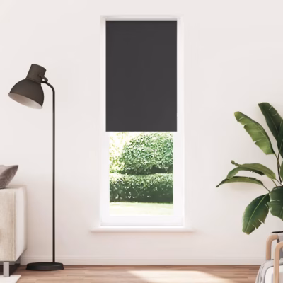Pimendav ruloo ketiga, must polüster, 70 x 230 cm