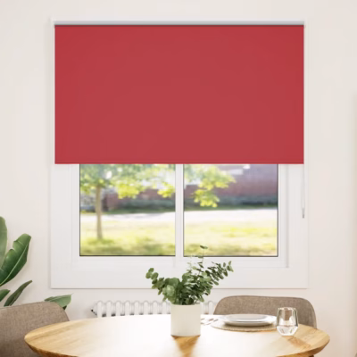 Pimendav ruloo ketiga, punane, 135 x 150 cm, 100% polüester, alumiiniumsiin