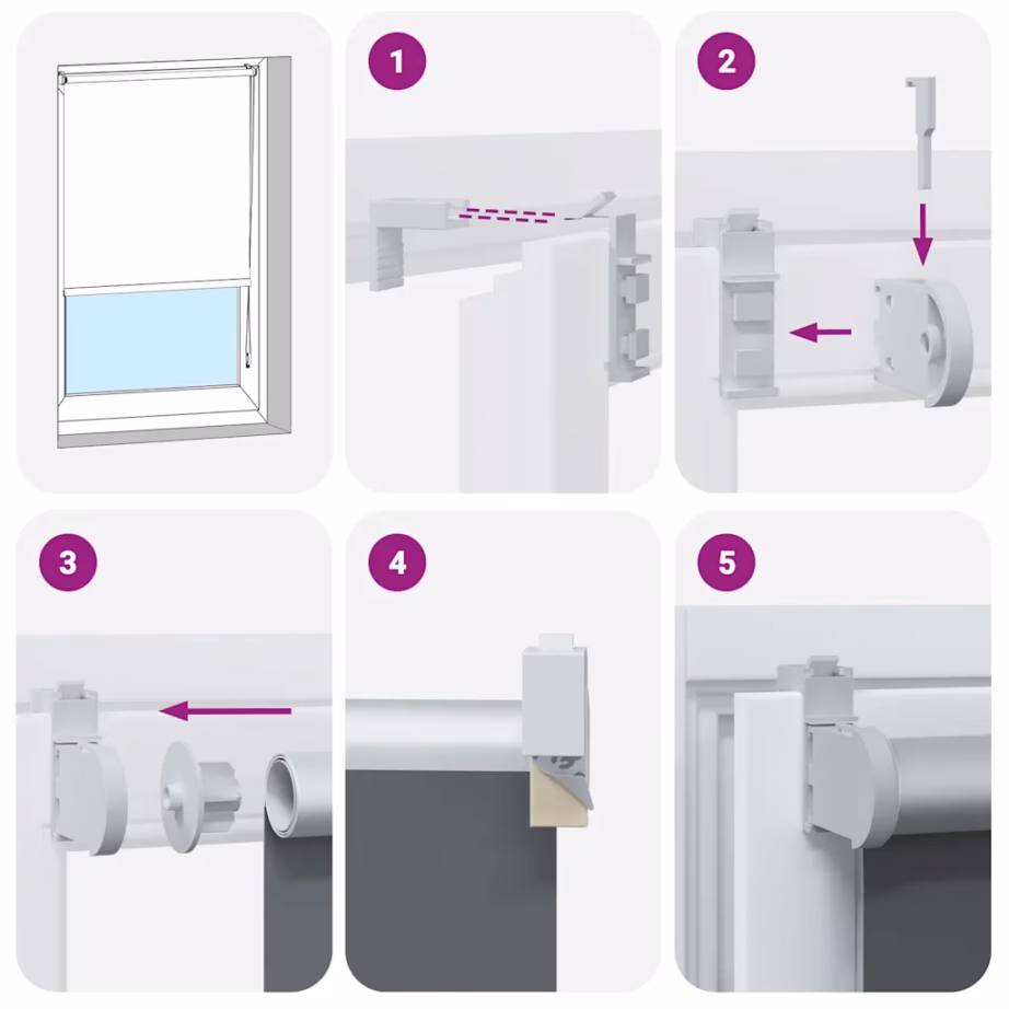 Pimendav ruloo privaatsuseks, valge, ketiühendusega, 130 x 175 cm, polüester – 6