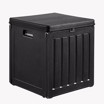 Plastikust istmepatjade hoiukast, must, 76 l Sobra