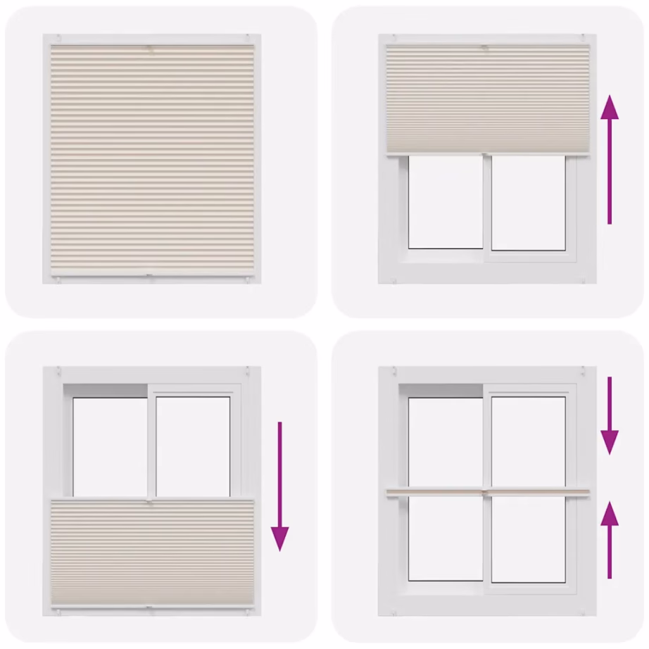 Plisseekardin klambrikinnitusega, kreemjasvalge, 100 x 150 cm – 6