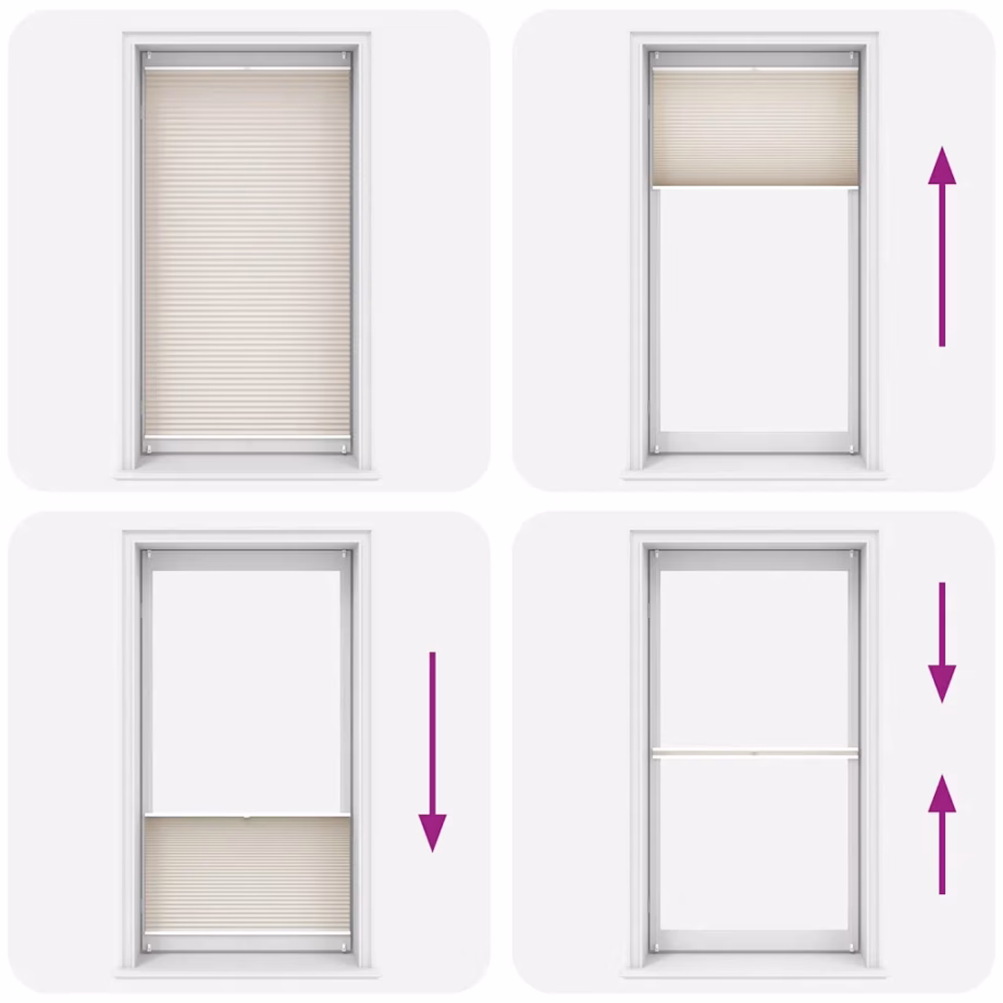 Plisseekardin päikesetõkkeks, kreemjas, 110 x 200 cm – 6