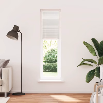 Valge plisseekardin klambritega kinnitusega, 40 x 200 cm